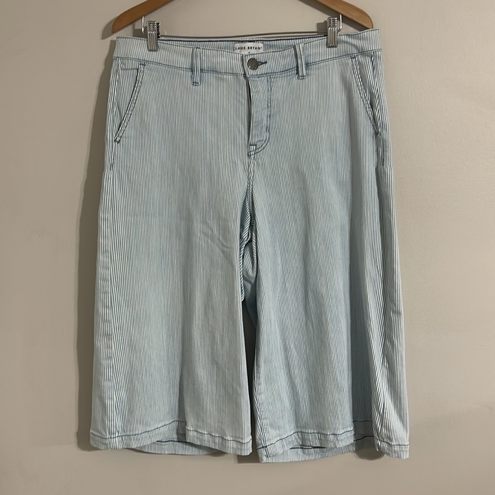 lane bryant signature fit mid rise Colette pin stripe 14